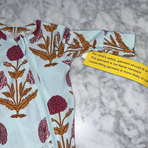 NWT PINK CHICKEN BAMBOO PINK DANDELION ROMPER - Picture 9 of 11